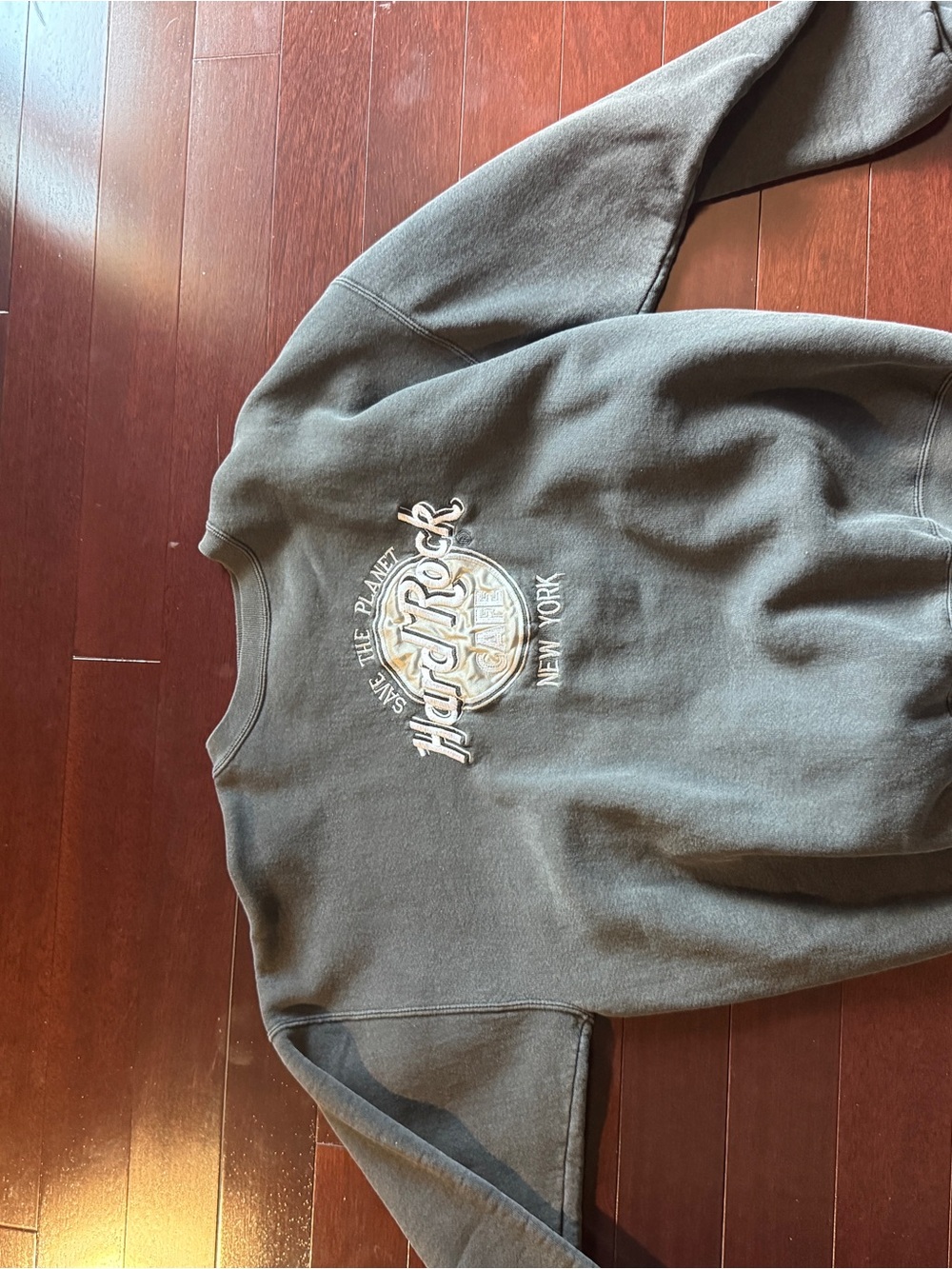 Hard Rock Cafe Green Logo Crewneck Sweatshirt